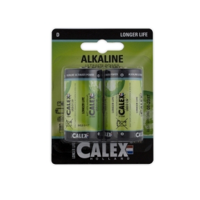 Calex alkaliska batterier LR20 / D 1,5V 2-pack