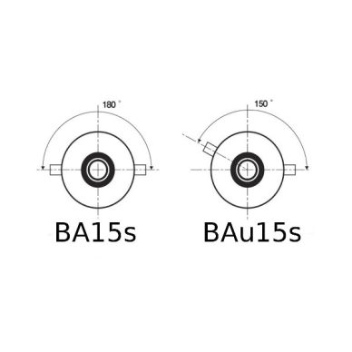 Bosma röd billampa Ba15s 21W 24V