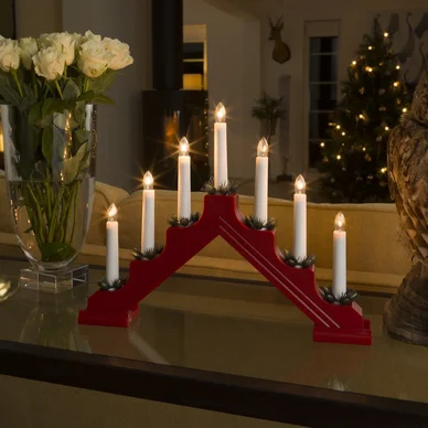 Konstsmide Konstsmide Elektrisk Julestage Rød plast 7 lys 28cm 2310-510 Modsvarer: N/A