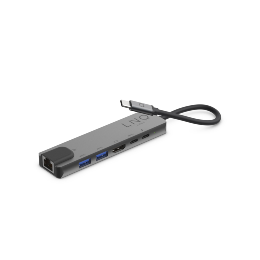 LINQ LINQ 6 in 1 PRO USB-C Multiport Hub Adaptere og omformere,Kablar,USB-hub