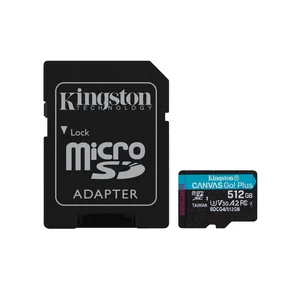 512GB microSDXC Canvas Go Plus Gen4 200MB/s A2 U3 V30 + ADP