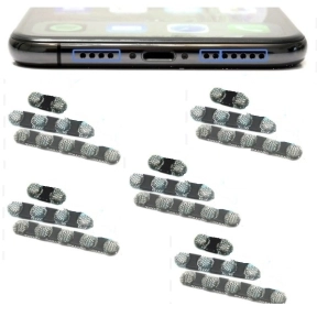 Högtalargaller för iPhone XS Max, silver, 5 st, OEM