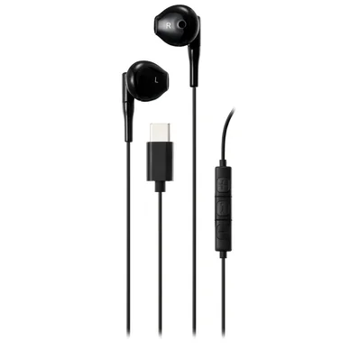 Streetz Streetz C210 Semi-in-ear hovedtelefoner, 3-button, USB-C, sort C210-BLK Modsvarer: N/A