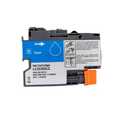 WL Blækpatron, erstatter Brother LC3235XL C, cyan, 5000 sider 0LC3235XLC Modsvarer: LC3235XLC