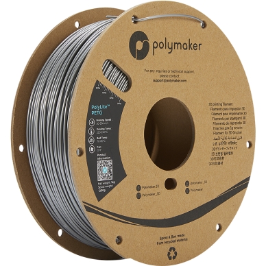 Polymaker alt Polymaker Polylite PETG 1,75 mm - 1kg Sølv