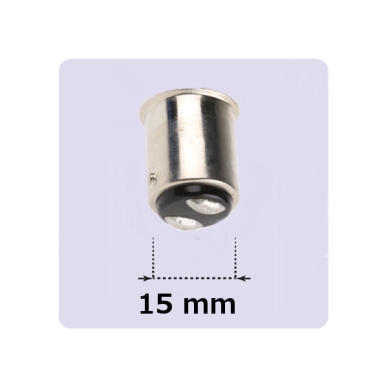 Blå LED signallampa T14x30 5lm Ba15d 0,4W 80-260V