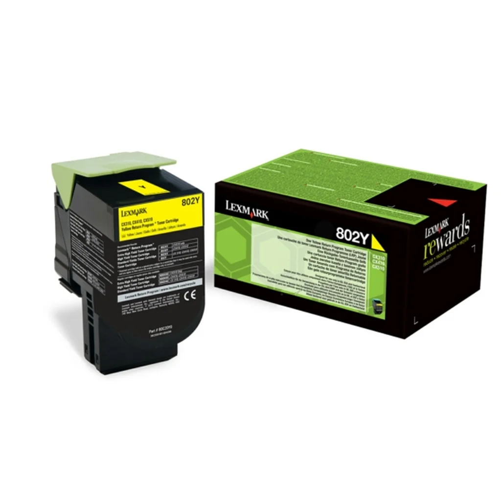 Lexmark 802Y Tonerkassett Gul