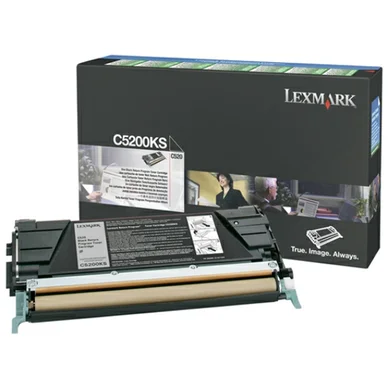 Lexmark Tonerkassette sort 1.500 sider return C5200KS Modsvarer: N/A billede