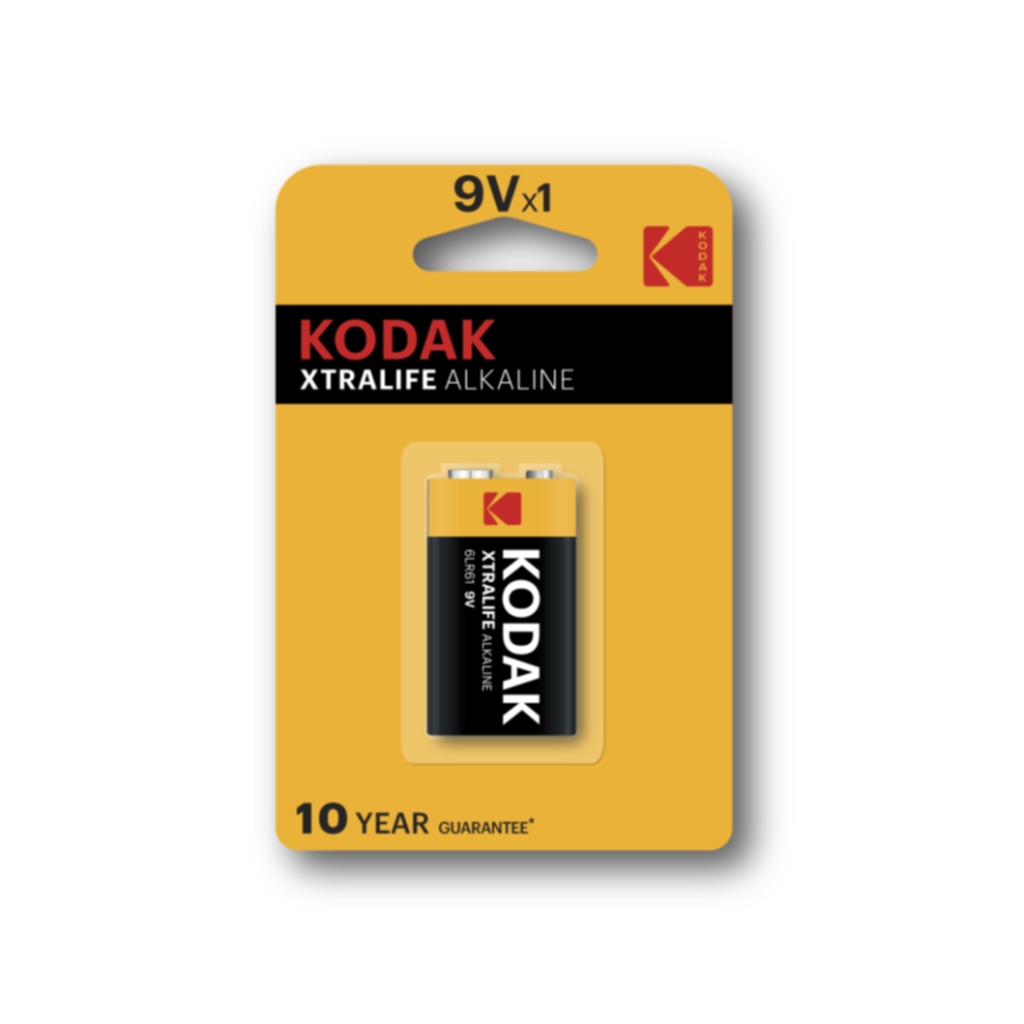 Kodak Kodak Xtralife 9V, 6LR61 (1stk.) Batterier og ladere,Kodak-batterier til kanonpris! Inky,Alkaliske