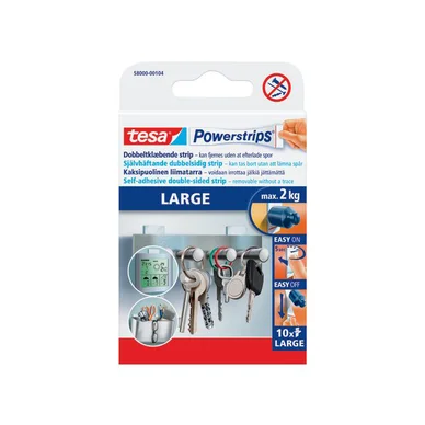 TESA Tesa Powerstrips Large, 10 kpl 58000-00104-20 Vastaa: N/A