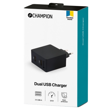 Champion alt Champion Dual USB Laddare 24W