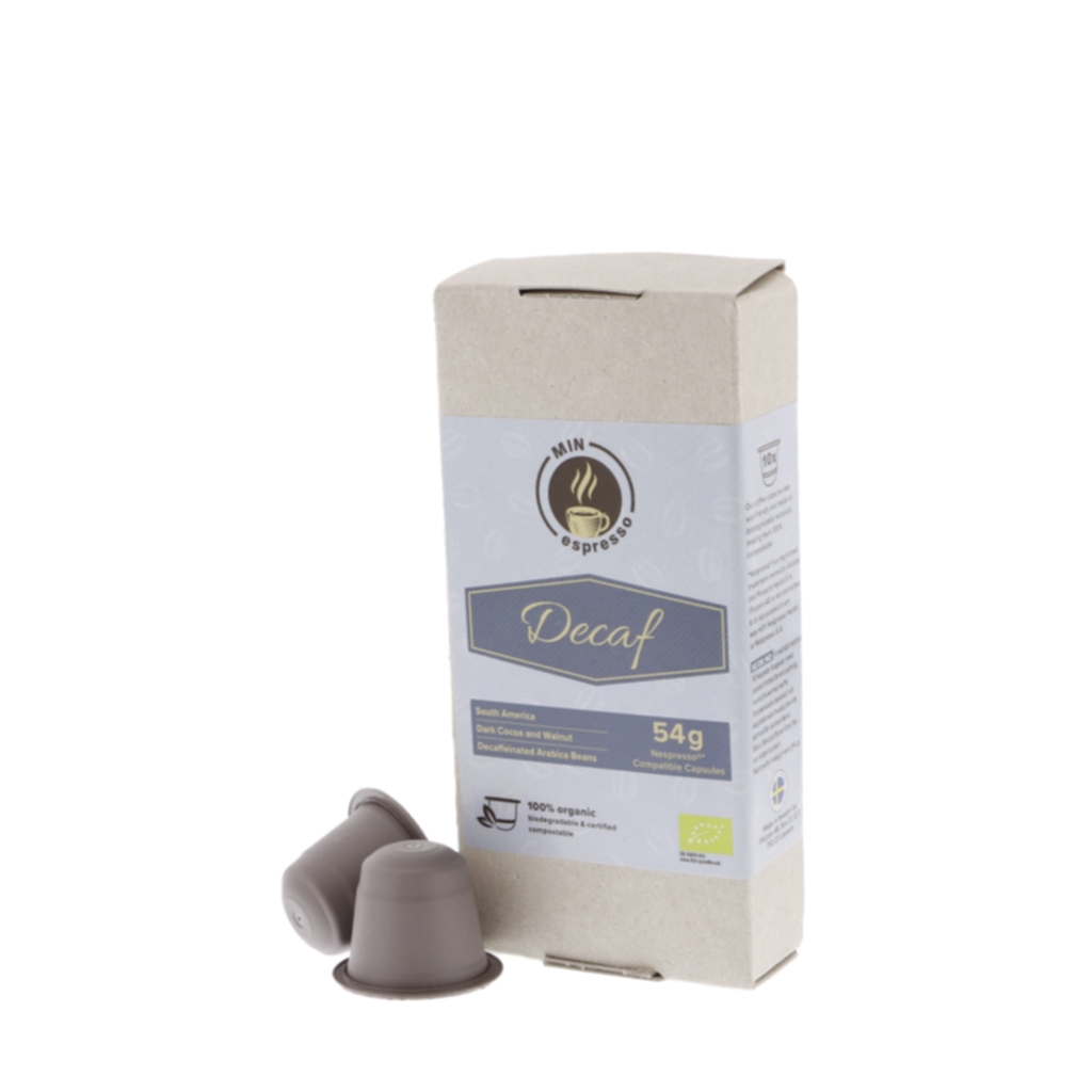 MIN espresso Decaf 10-pakke Maskinproducerade kapslar,Kaffekapsler,Kaffekapsler