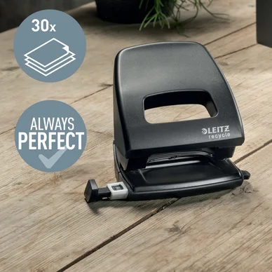 Leitz NeXXt Recycle Hålslag 2h/30ark EU svart