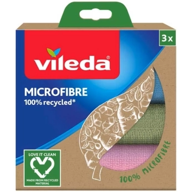 Vileda alt Vileda Microfibre 100 % recycled, 3 kpl/pkt