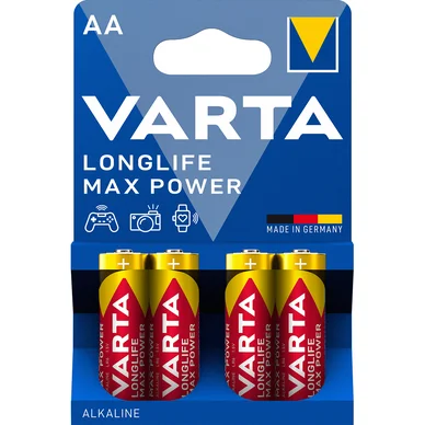 Varta Varta Longlife Max Power batteri - AA, 4 pk. 4706101404 Modsvarer: N/A