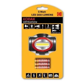 KODAK LED Hodelykt 300 lumen inklusive 3AAA-batterier
