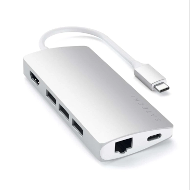 Satechi alt Satechi USB-C Multi-Port Adapter 4K V2, Sølv