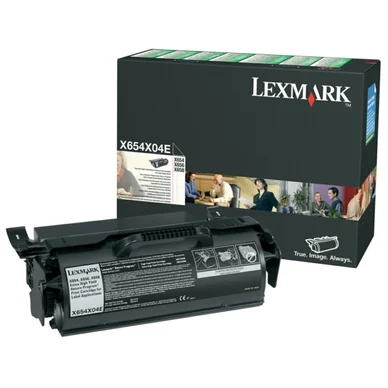 Lexmark Tonerkassette sort 36.000 sider X654X04E Modsvarer: N/A