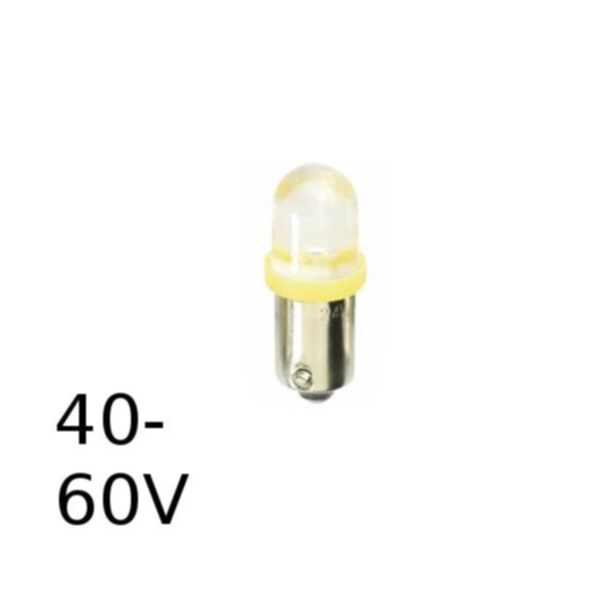 LED Signallampa Gul 10lm Ba9s T9x26 0,4W 40-60V