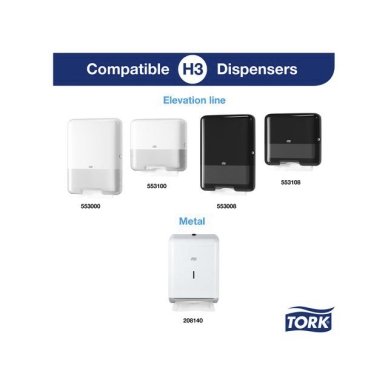 Pappershandduk Tork Advantage H3 2-lag vit 2400/fp