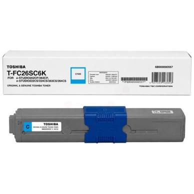 TOSHIBA Tonerkassette cyan 6.000 sider T-FC26SC6K Modsvarer: N/A