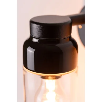 Ohm Wall Vägglampa LED E27 Svart 100/210 Klarglas IP44