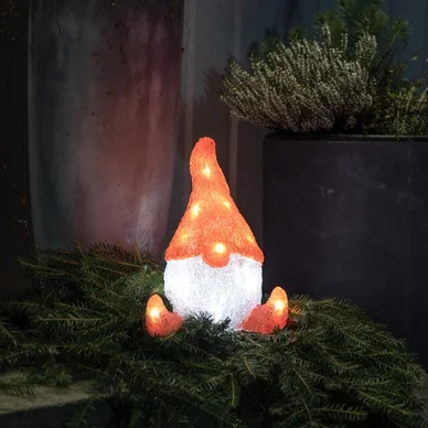 Konstsmide Konstsmide Julemand Juledekoration i akryl 26cm 16 LED 3xAAA 6228-103 Modsvarer: N/A