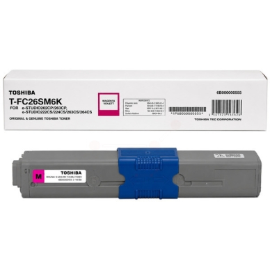 TOSHIBA Tonerkassette magenta 6.000 sider T-FC26SM6K Modsvarer: N/A