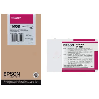 Epson Epson T605 Blækpatron Magenta T605B Modsvarer: N/A billede