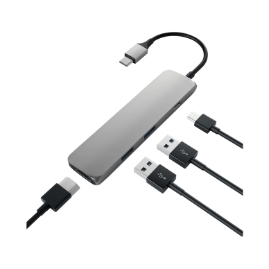 Satechi alt Slank USB-C MultiPort Adapter 4K HDMI, Space Grey