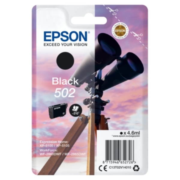 Epson 502 Bläckpatron Svart