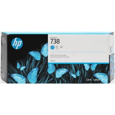 HP HP 738 Mustepatruuna syaani