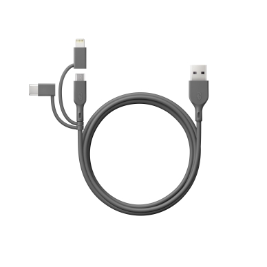 GP BATTERIES GP 3-in-1 USB-kaapeli, USB-C+Micro-USB +Lightning, 1m