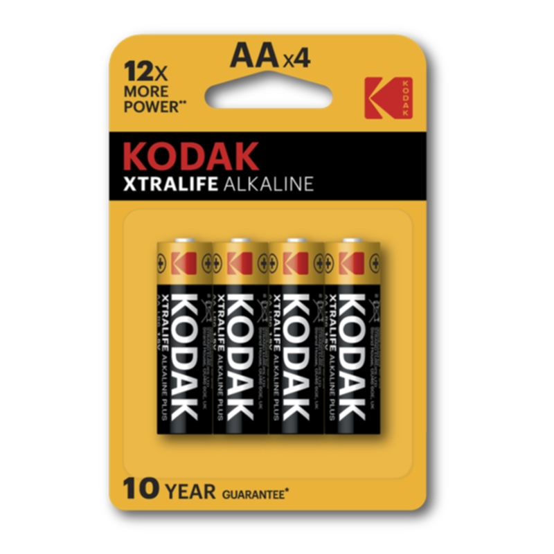 Kodak Kodak Xtralife AA, LR6 (4-pakk) Batterier og ladere,Alkaliske batterier