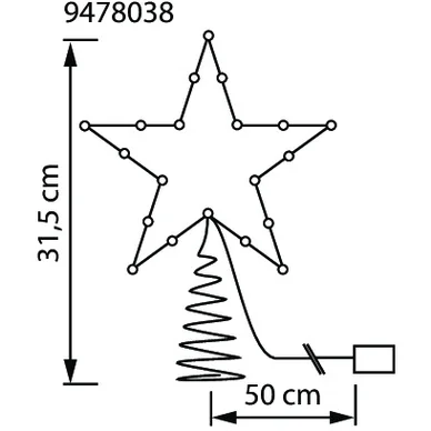Airam JUNO Toppstjärna Mässing, timer