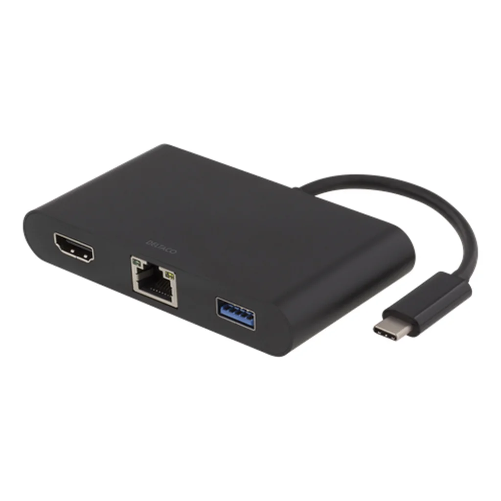 DELTACO USB-C dockningsstation