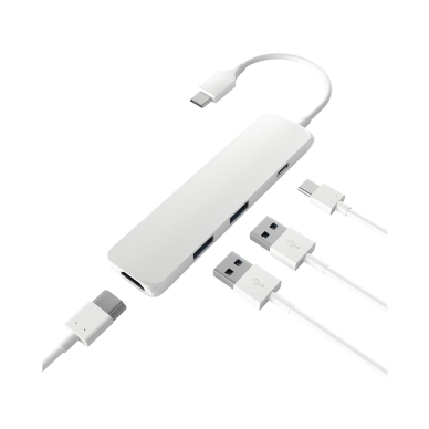 Satechi alt Slank USB-C MultiPort Adapter 4K HDMI, Sølv