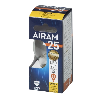 AIRAM alt Airam LED P45 2W/827 E27 FIL