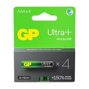 GP Ultra Plus Alkaline AAA batteri 24AUP/LR03 4-pak