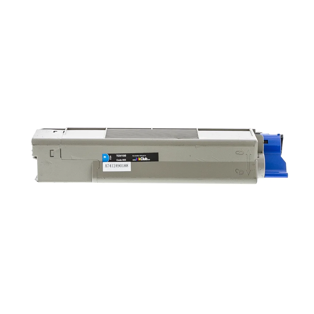 Tonerkassett, ersätter Oki 44315307, cyan, 6.000 sidor