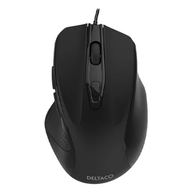DELTACO optisk mus, 6 knappar med scroll, USB