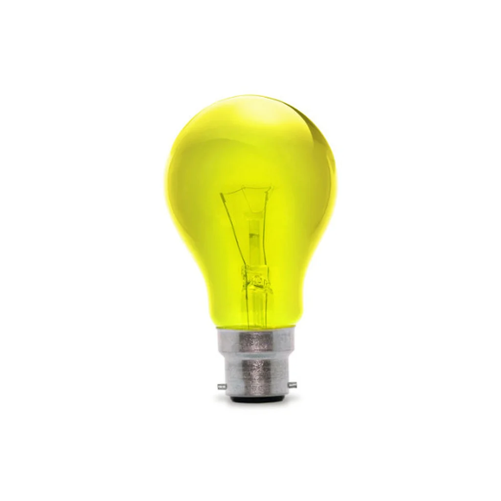 Narva gul transparent glödlampa B22d 25W