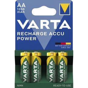 Varta Oppladbar Accu Power AA 1350mAh 4-pakning