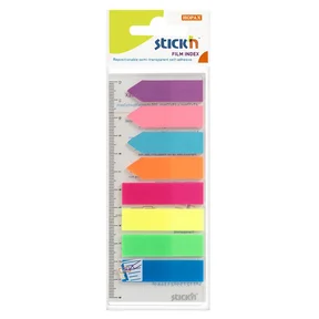 Stick'n Indexflikar PET 4st 45x12 4st 42x12 25 Blad Sor Neon