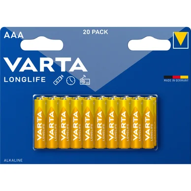 Varta Varta Longlife batteri - AAA, 20 pk. 4103101420 Modsvarer: N/A