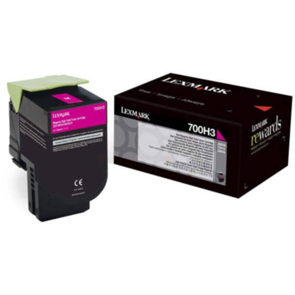 Lexmark Lexmark 700H3 Tonerkassett Magenta 70C0H30 Tilsvarer: N/A