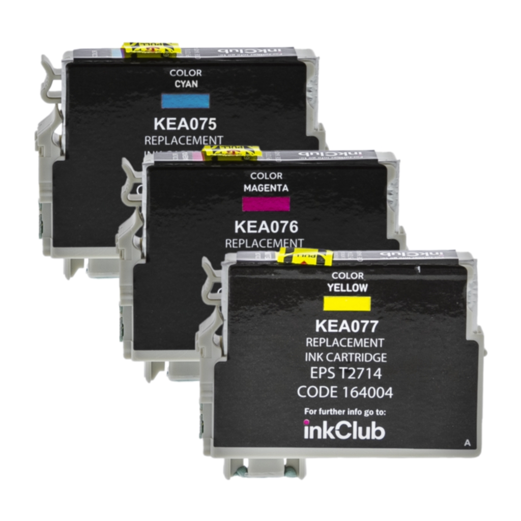 inkClub Multipack bläckpatroner - ersätter Epson 27 C/M/Y KEA07-3 ersätter T2705