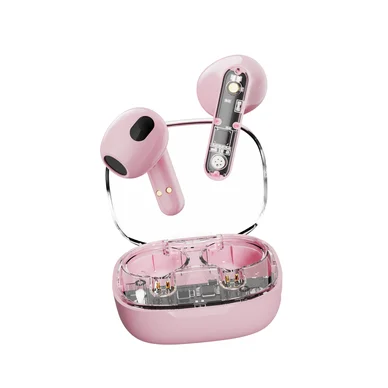 Streetz Streetz T150, Gennemsigtige TWS øretelefoner, Pink T150-PNK Modsvarer: N/A