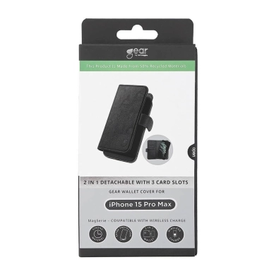 Gear alt GEAR Mobilfodral Svart iPhone 15 Pro Max 2in1 MagSafe