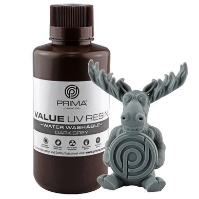 Prima PrimaCreator Value Water Washable UV Resin - 500ml -Mørkegrå 7340002119236 Modsvarer: N/A